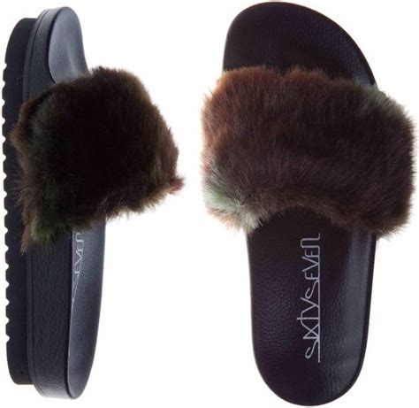 slippers met bont